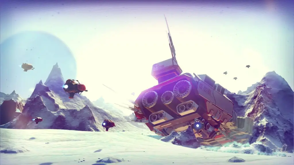 Early No Man’s Sky screenshots show ambitious planets, ships and exploration.