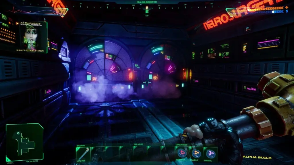 System Shock remake scenes balance preservation, modernization and survival tension.