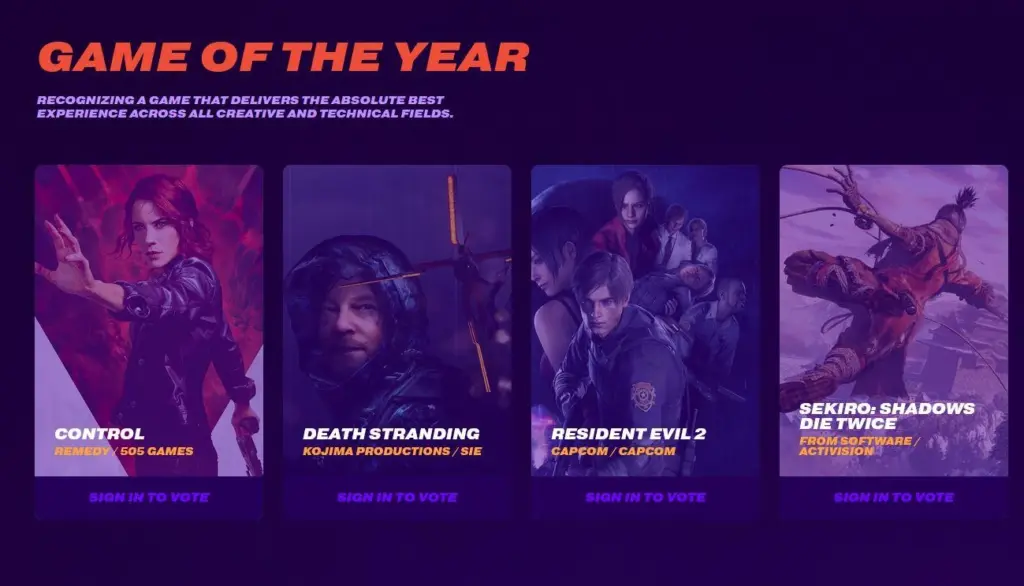 Major 2019 nominees that sparked debate among gaming communities.