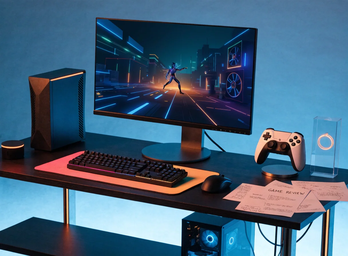 Gaming Purists News editorial gaming setup with PC and console elements