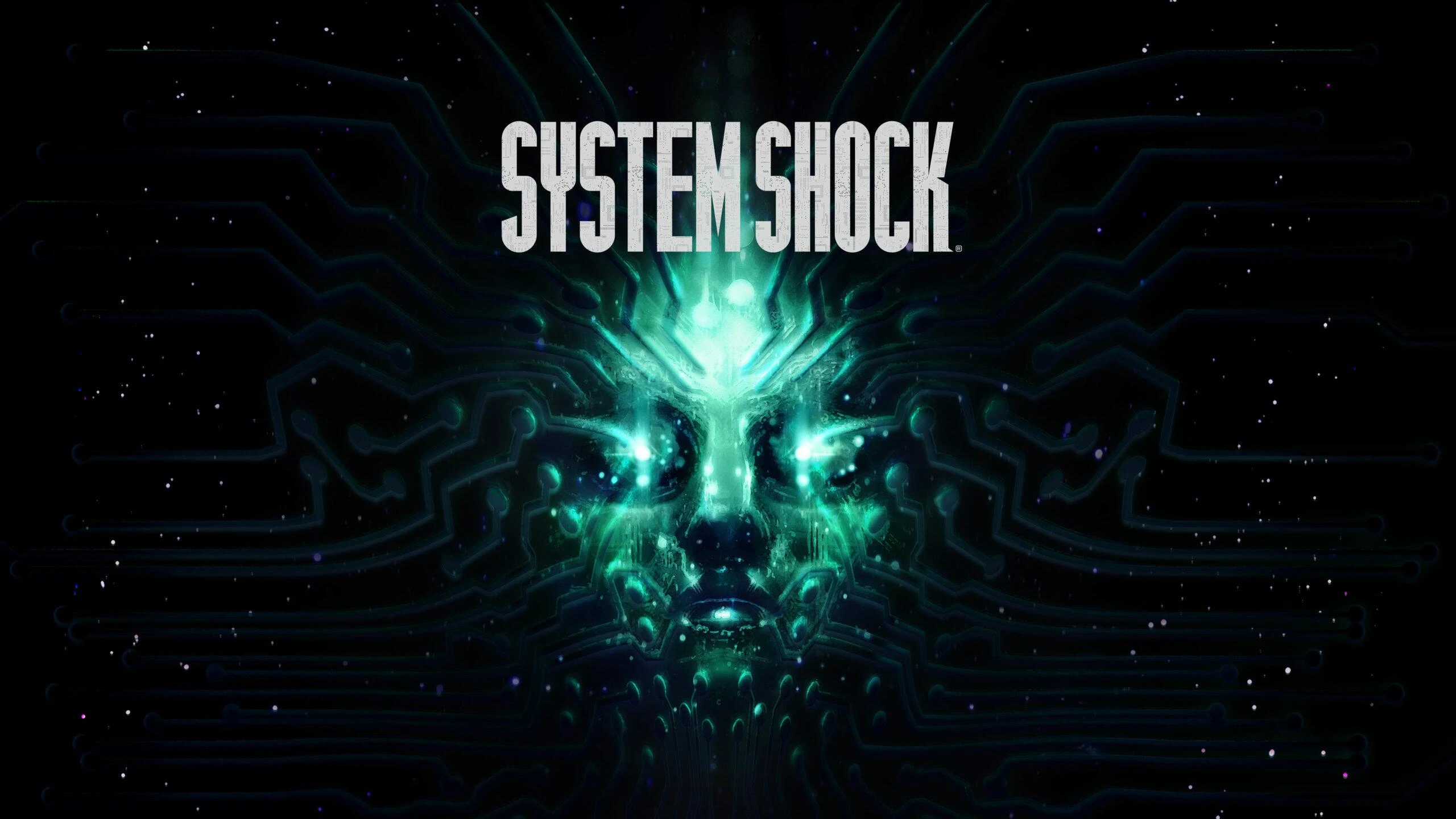 SHODAN key art glowing above the System Shock remake title.