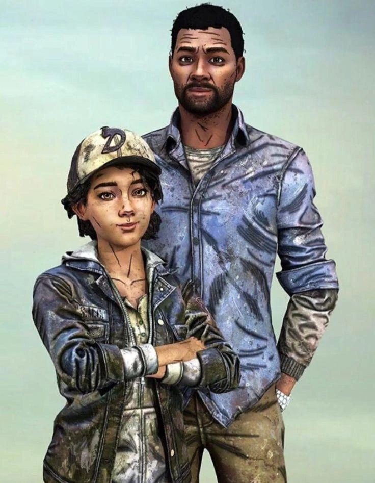 Lee and Clementine navigating emotional survival during the apocalypse.